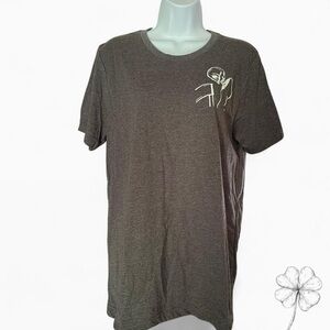 Men's Gray Grim Reaper Scythe Graphic T-Shirt